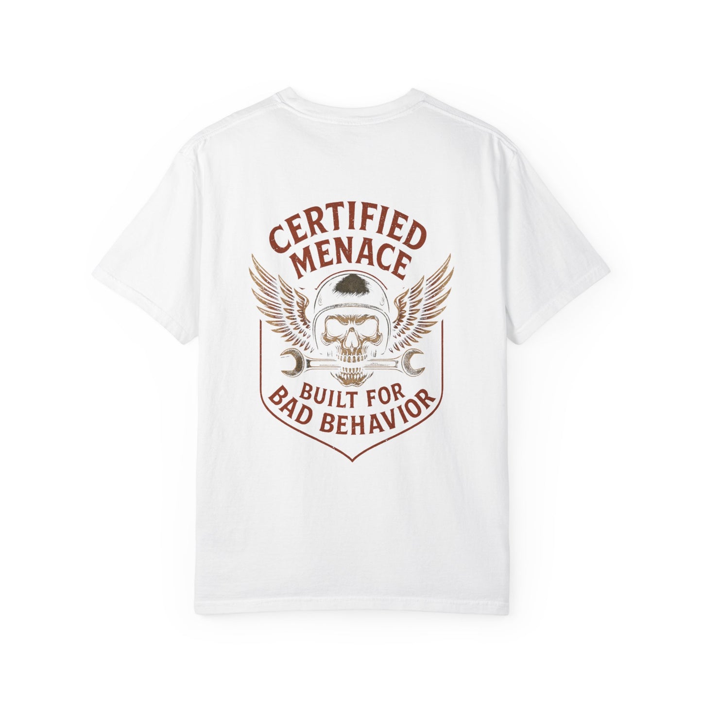 Unisex Graphic T-Shirt for Bold Souls, Certified Menace Tee, Unique Graphic Apparel, Gift for Rebels, Casual Wear Statement