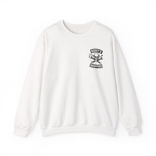 Unisex Heavy Blend™ Crewneck Sweatshirt - Bony's Choppers - Vintage Style Sweatshirt, Gift for Bikers, Casual Wear, Halloween Apparel, [...]